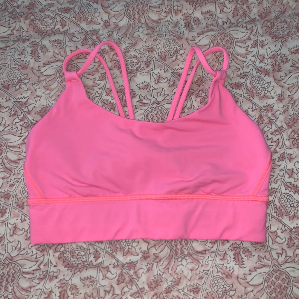 Coral lululemon sports bra